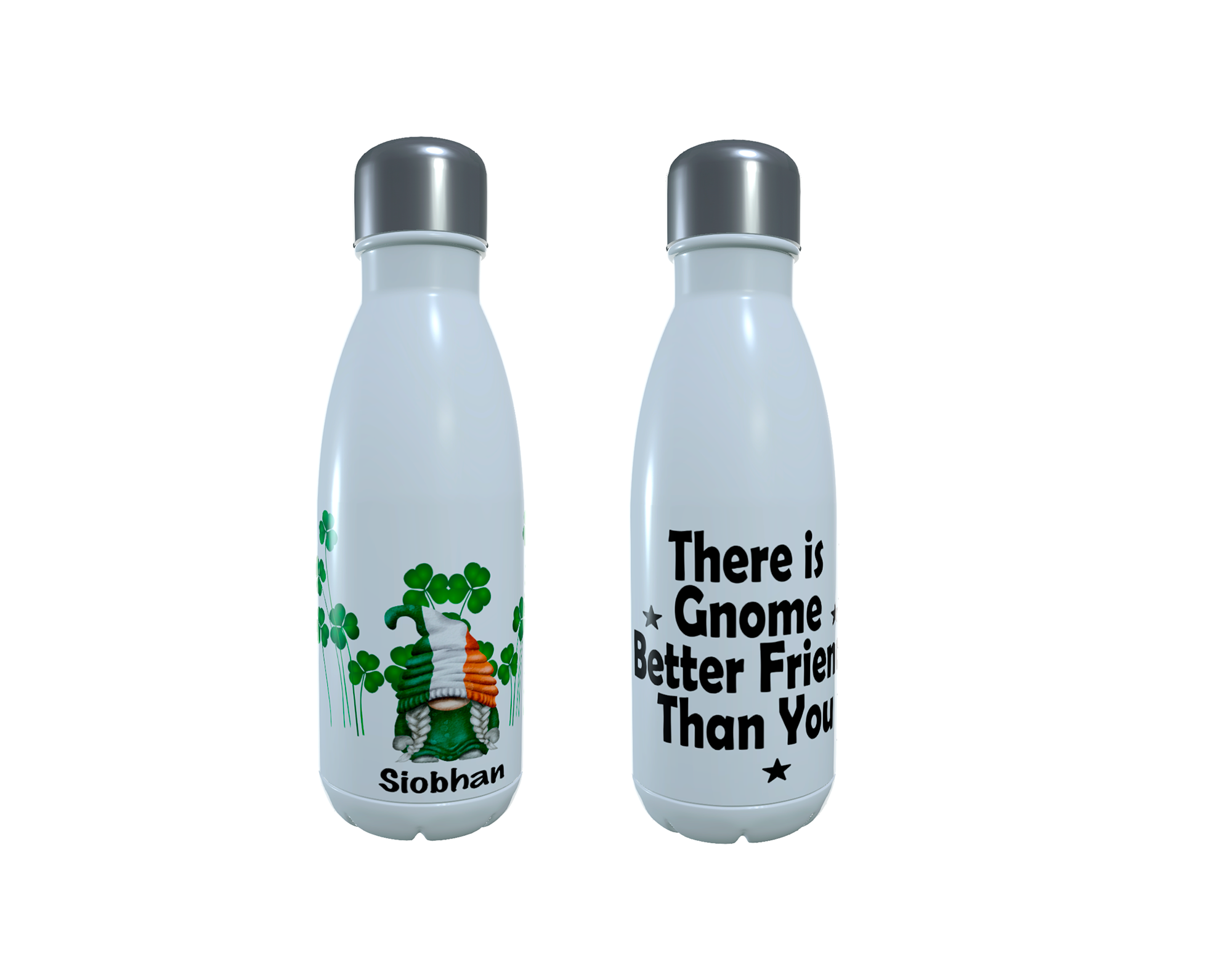 Patriotic Gnome Insulated Drinks Bottle, Irish Gnome Bottle